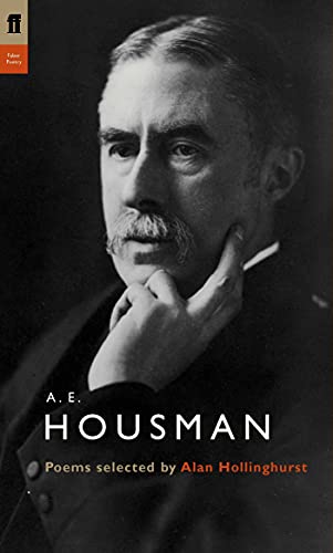 Black and white portrait of A.E. Housman, book cover with title.