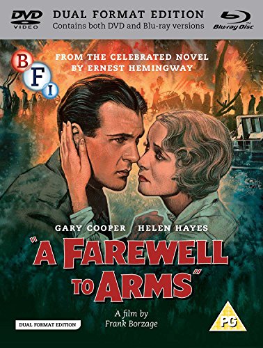 Movie poster for "A Farewell to Arms" featuring Gary Cooper and Helen Hayes.