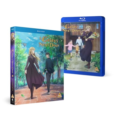 A Galaxy Next Door" Blu-ray case with anime-style character art.