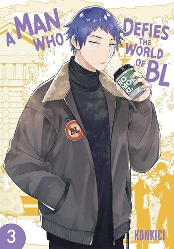 Manga cover featuring a young man in a jacket holding a coffee cup.