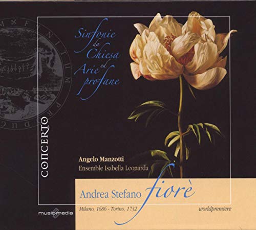 CD cover: Baroque music by Angelo Manzotti with a floral image.