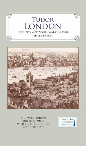 Book cover titled Tudor London featuring an antique illustration of the city and river.