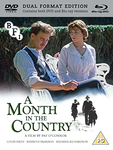 A Month in the Country" Blu-ray cover featuring Colin Firth and Natasha Richardson.