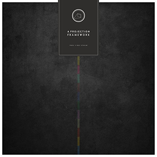 Black vinyl record cover with white and gray text, and a vertical stripe.