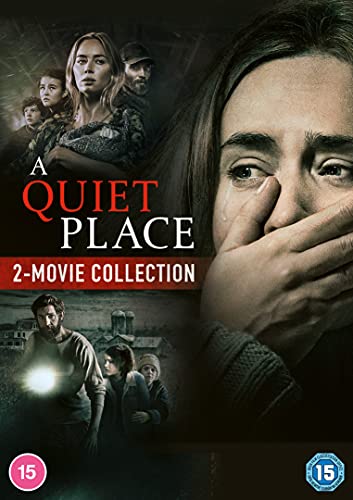 DVD cover for "A Quiet Place" featuring a family in a tense scene.