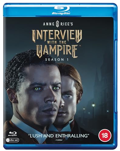 Blu-ray cover for Anne Rice's Interview with the Vampire Season 1 featuring two men.