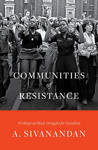 Book cover: black and white protest photo, title "Communities of Resistance.