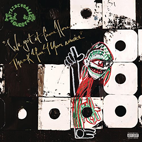 Album cover for A Tribe Called Quest with abstract art and text.