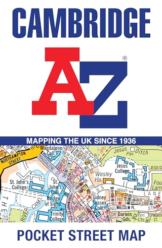Cambridge A-Z Pocket Street Map cover with detailed city map section.