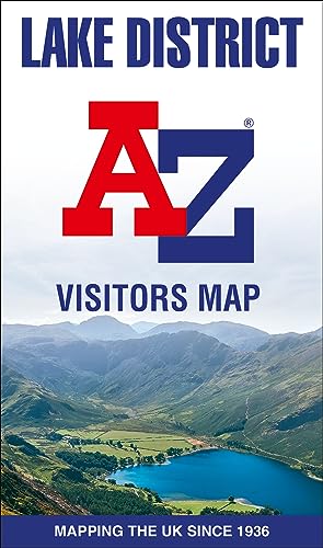 Lake District A-Z Visitors Map cover with landscape photo.