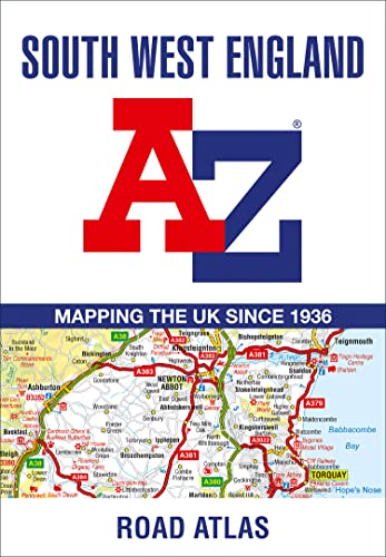 South West England A-Z Road Atlas cover with map detail.