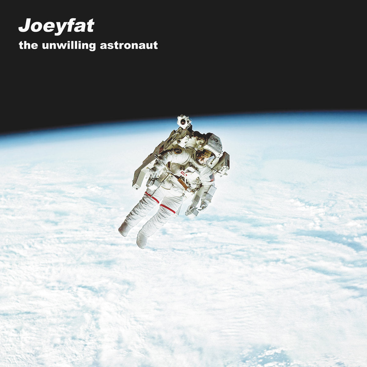 Album cover: Astronaut floating in space above Earth, white and blue.