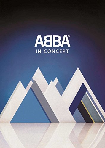 “Abba: In Concert” DVD cover with abstract blue and gray geometric shapes.