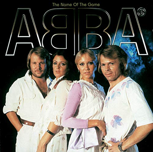ABBA band members posing on album cover, "The Name Of The Game.