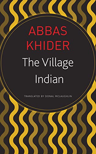 Book cover: “The Village Indian” by Abbas Khider, with wavy pattern.
