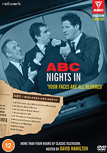 DVD cover for "Abc Nights In: Your Faces Are All Blurred" featuring three men.