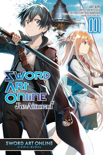 Sword Art Online Re:Aincrad volume 1 cover with two anime characters and swords.