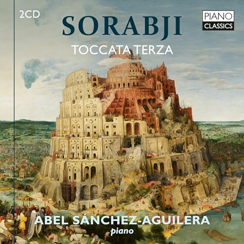 CD cover featuring a painting of the Tower of Babel, pianist’s name below.