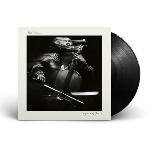 Cellist Abel Selaocoe album cover and black vinyl record shown.