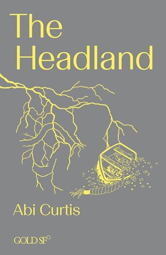 Book cover: "The Headland" with yellow text and a vintage radio illustration.