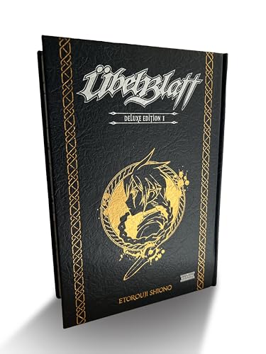 Black hardcover book with gold foil character illustration and title text on the cover.