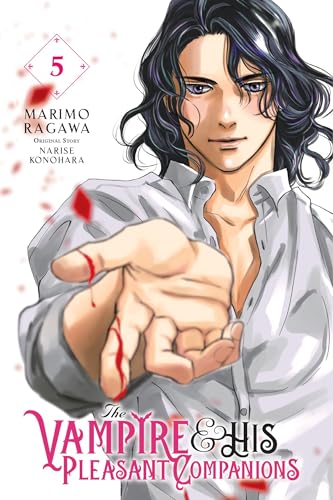 Manga volume 5 cover featuring a handsome man with blood on his hand.
