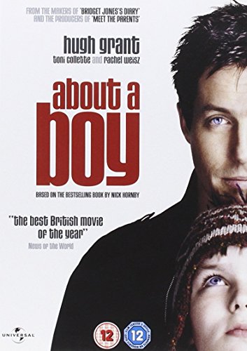 DVD cover for About a Boy featuring Hugh Grant and a young boy.