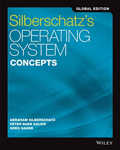 Blue textbook cover with white text: "Silberschatz's Operating System Concepts.