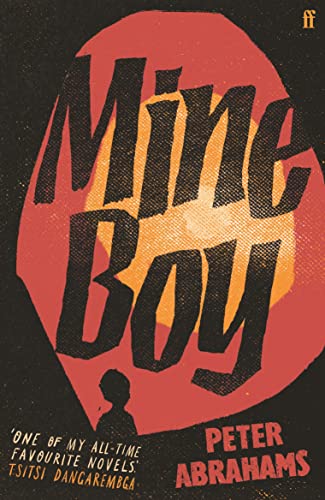 Book cover: "Mine Boy" by Peter Abrahams, with red and black design.