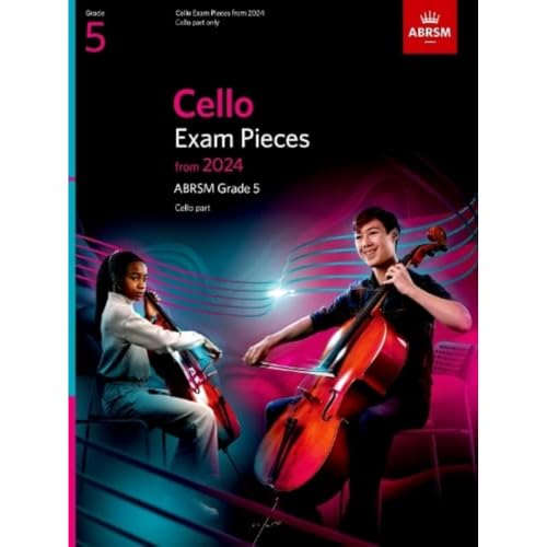 ABRSM Grade 5 cello exam pieces book cover with two cellists.