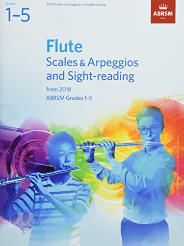 Book cover for Flute Scales & Arpeggios and Sight-reading featuring two students playing flutes.