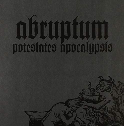 Dark album cover with gothic text and a disturbing demonic illustration.