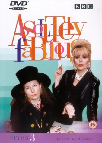DVD cover for Absolutely Fabulous Series 3 featuring Edina and Patsy.