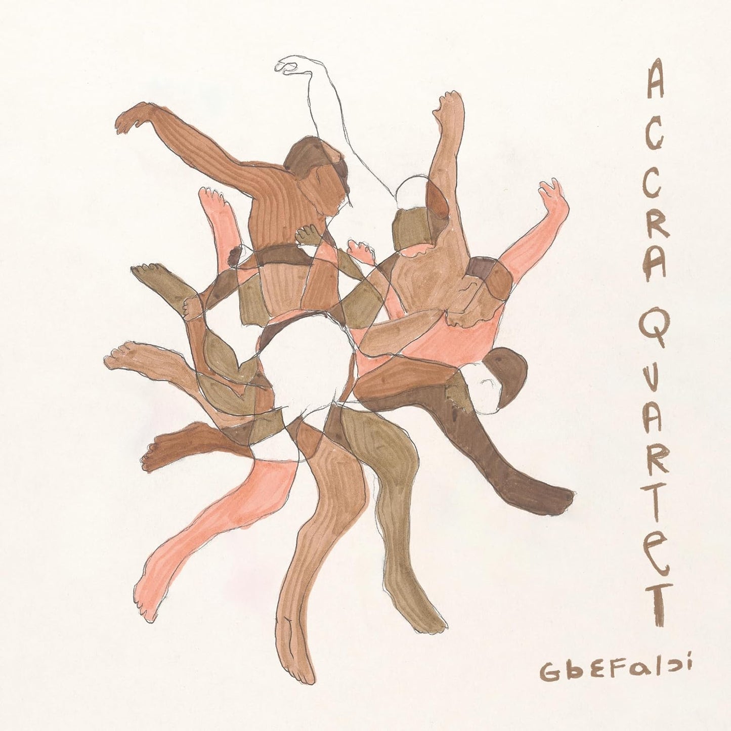 Vinyl record cover with abstract illustration of dancing figures.