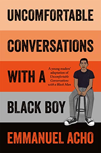 Book cover: "Uncomfortable Conversations with a Black Boy" featuring a young Black man.
