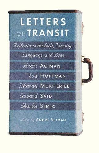 Book cover resembling a vintage suitcase, titled "LETTERS OF TRANSIT".