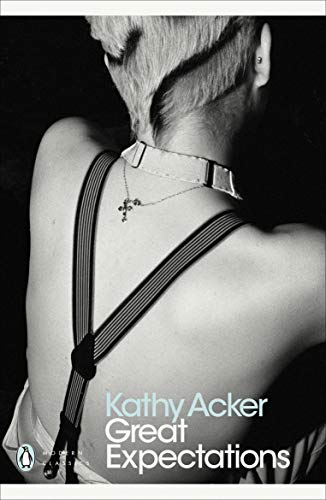 Black and white book cover showing a person's back wearing suspenders and a choker.