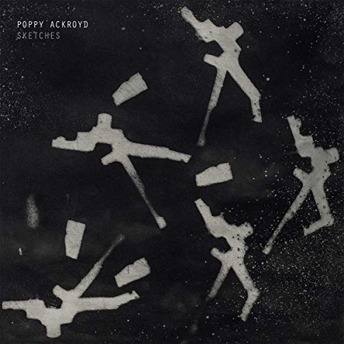 Dark album cover with white, abstract figure sketches scattered across it.
