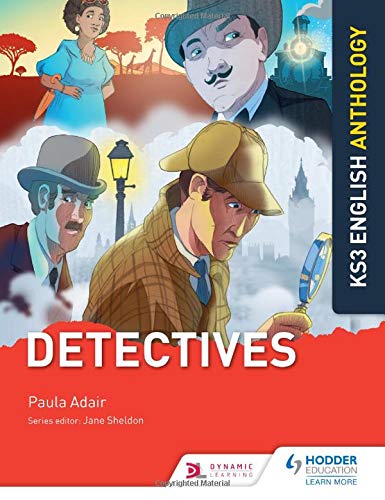 Book cover featuring illustrated detectives and the title "Detectives".
