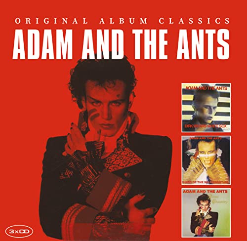 Adam and the Ants 3CD box set cover featuring Adam Ant on red background.