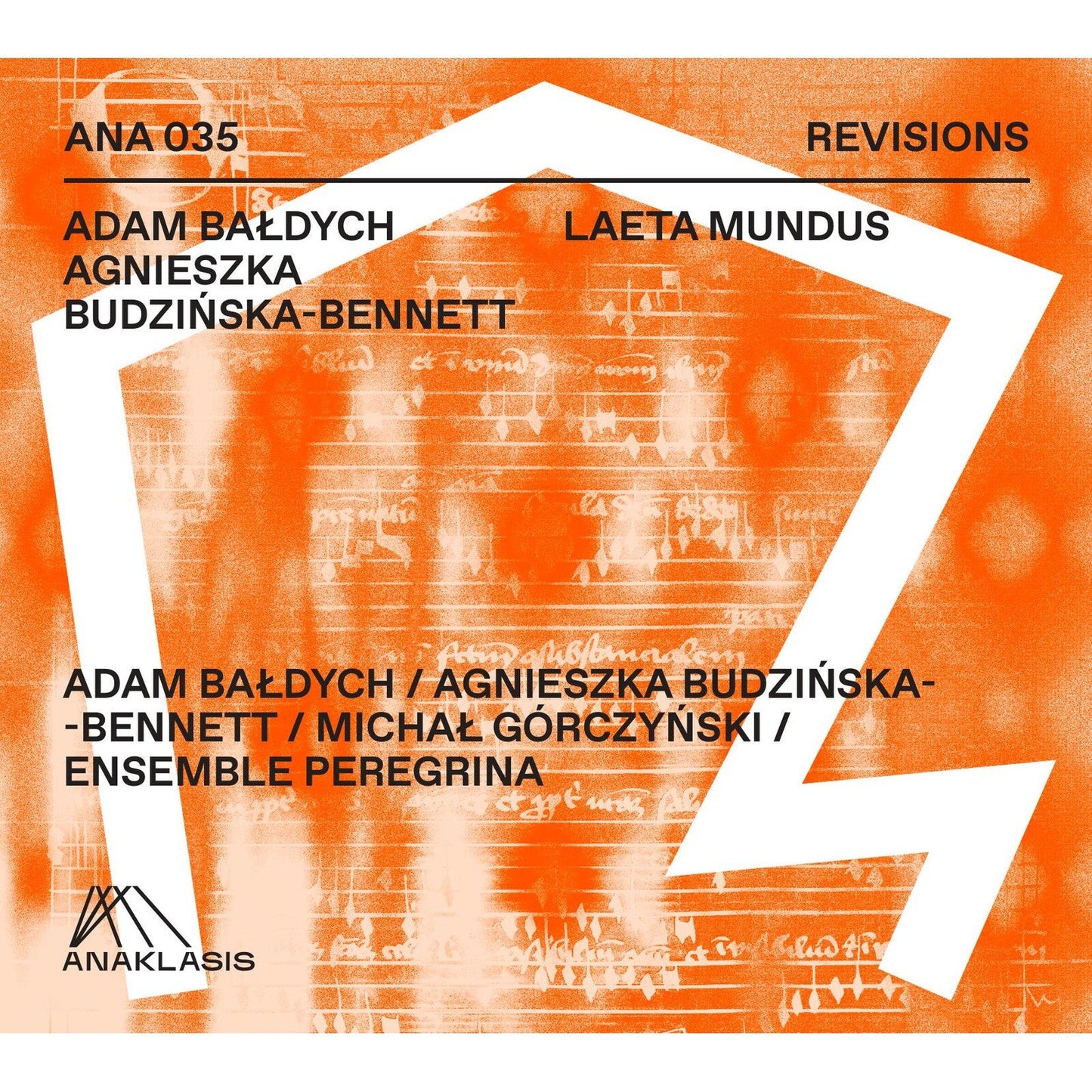 CD cover for "Laeta Mundus" by Adam Bałdych and Ensemble Peregrina.