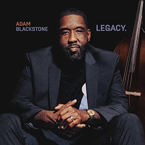 Adam Blackstone album cover featuring a portrait of the artist with a bass.