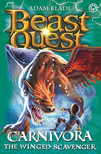 Book cover: a winged beast, Carnivora, looms over a small boy.