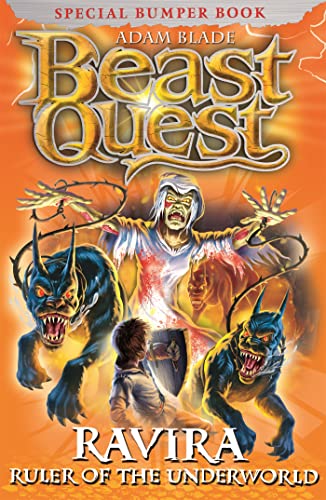 Book cover: a boy faces two monstrous, horned dogs and a shadowy figure.