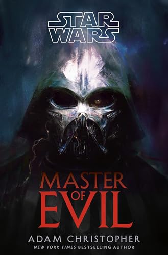 Book cover featuring Darth Vader’s masked face with “Master of Evil” title.
