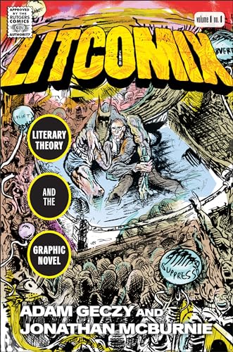 Book cover: "Litcomix" with Batman and a professor in a comic style.