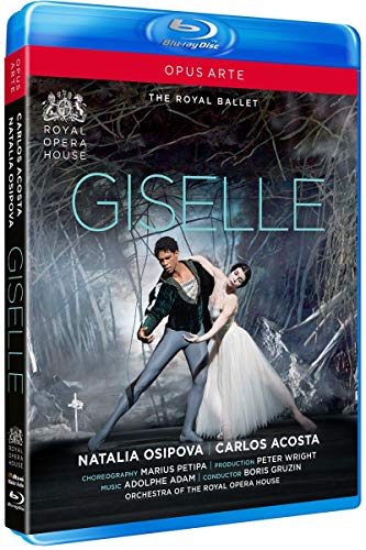 Blu-ray case for "Giselle" ballet featuring dancers Natalia Osipova and Carlos Acosta.