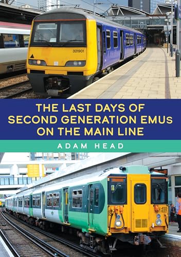 Book cover featuring yellow and green electric multiple unit trains.