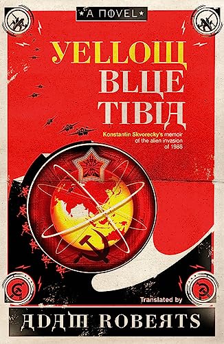 Red book cover with yellow and blue title, a planet, and Soviet imagery.