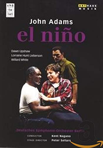 DVD cover for "El Niño" featuring musicians and orchestral conductor Kent Nagano.